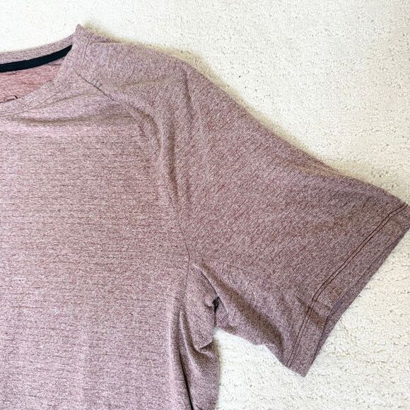 Lululemon Athletica Drysense Short Sleeve Shirt in Heathered Savannah (Red) - Me - Picture 4 of 9